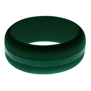 Mens Dark Green Silicone Ring with Dark Green Changeable Color Band
