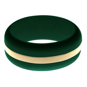Mens Dark Green Silicone Ring with Sand Changeable Color Band