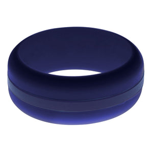 Mens Navy Blue Silicone Ring With Navy Blue Changeable Color Band 