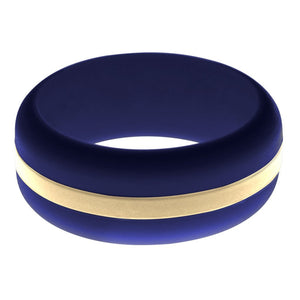 Mens Navy Blue Silicone Ring With Sand Changeable Color Band 