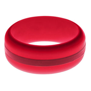 Mens Red Silicone Ring with Cardinal Red Changeable Color Band