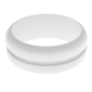 Mens White Silicone Ring without Changeable Color Band