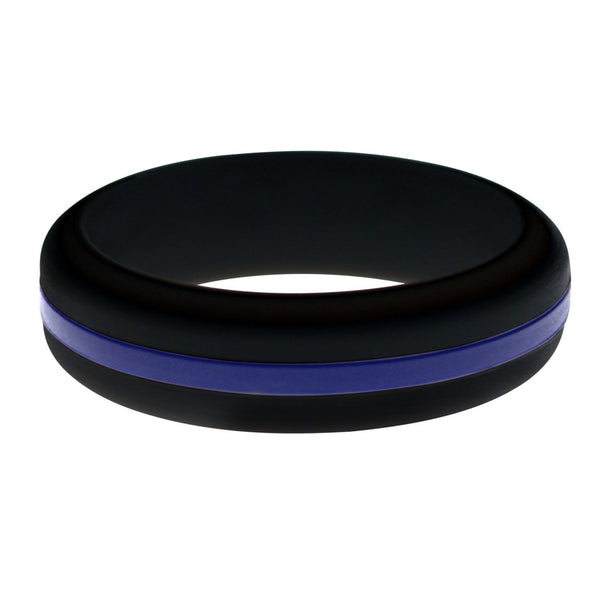 Women's thin blue on sale line silicone ring