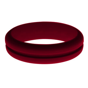 Womens Cardinal Red Silicone Ring without Changeable Color Band