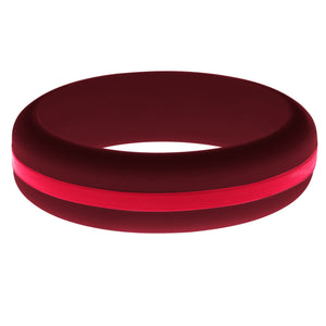 Womens Cardinal Red Silicone Ring with Red Changeable Color Band
