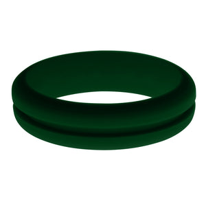 Womens Dark Green Silicone Ring without Changeable Color Band