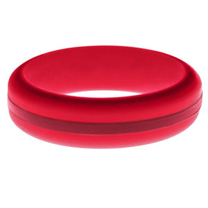 Womens Red Silicone Ring with Cardinal Red Changeable Color Band
