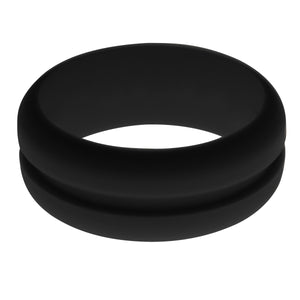 Mens Black Silicone Ring without Changeable Color Band
