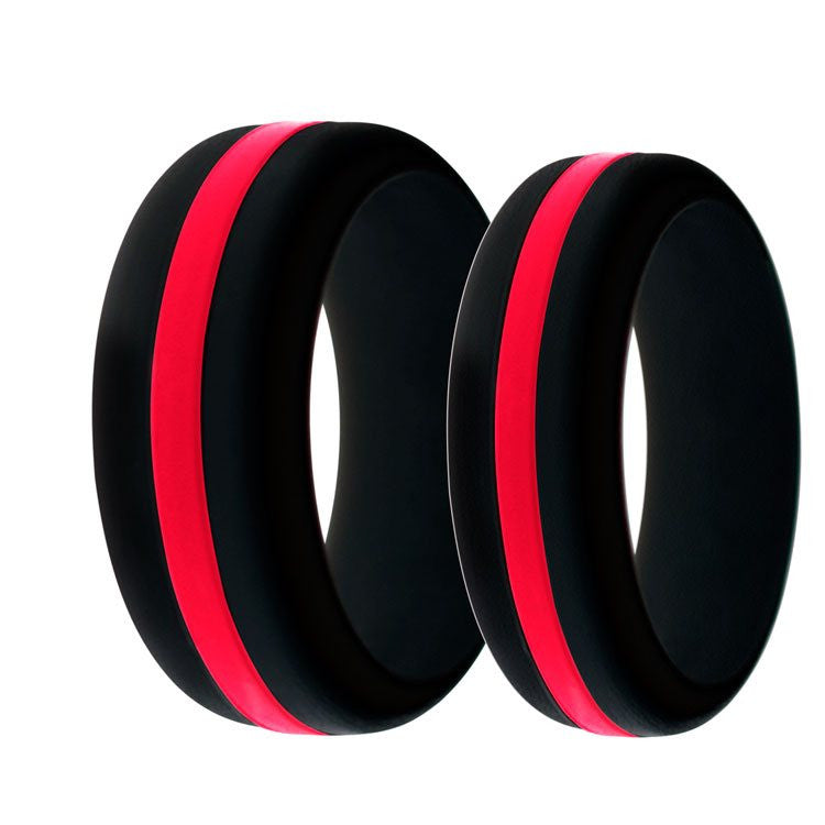Plastic Ring, size 15 mm, thickness 2 mm, red, 50 pc/ 1 pack