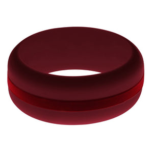 Mens Cardinal Red Silicone Ring with Cardinal Red Changeable Color Band