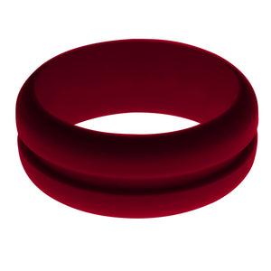 Mens Cardinal Red Silicone Ring without Changeable Color Band