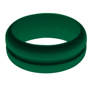 Mens Dark Green Silicone Ring without Changeable Color Band
