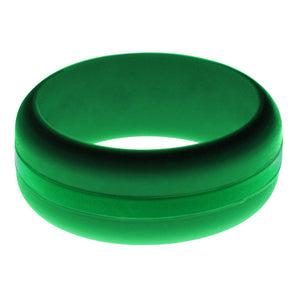 Mens Green Silicone Ring with Green Changeable Color Band