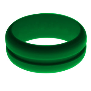 Mens Green Silicone Ring without Changeable Color Band
