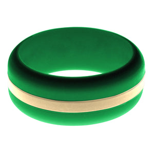 Mens Green Silicone Ring with Sand Changeable Color Band