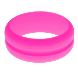 Mens Hot Pink Silicone Ring without Changeable Color Band