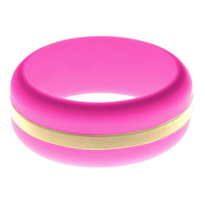 Mens Hot Pink Silicone Ring with Sand Changeable Color Band