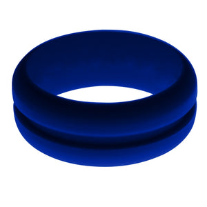 Mens Navy Blue Silicone Ring Without Changeable Color Band 