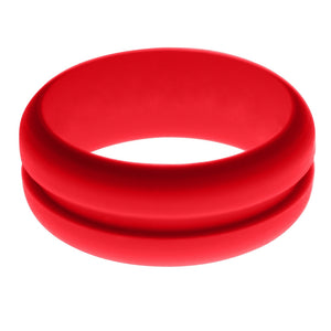 Mens Red Silicone Ring without Changeable Color Band