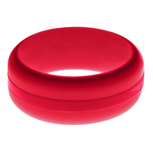 Mens Red Silicone Ring with Red Changeable Color Band