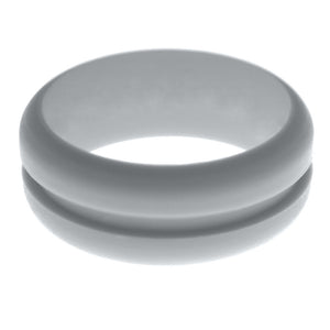 Mens Silver Silicone Ring without Changeable Color Band