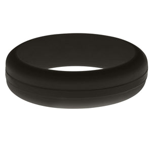 Womens Black Silicone Ring with Black Changeable Color Band