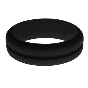Womens Black Silicone Ring without Changeable Color Band