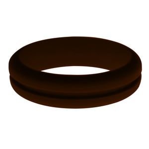 Womens Brown Silicone Ring without Changeable Color Band