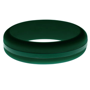 Womens Dark Green Silicone Ring with Dark Green Changeable Color Band