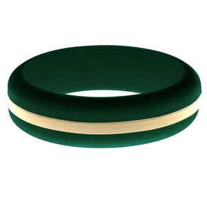 Womens Dark Green Silicone Ring with Sand Changeable Color Band