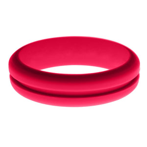 Womens Dark Pink Silicone Ring without Changeable Color Band