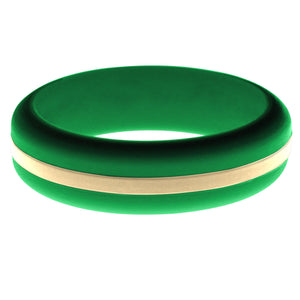 Womens Green Silicone Ring with Sand Changeable Color Band