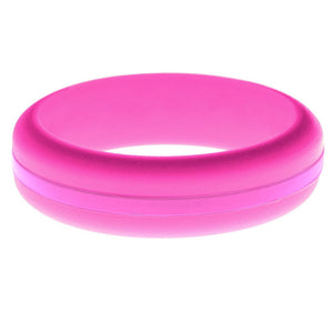 Womens Hot Pink Silicone Ring with Hot Pink Changeable Color Band