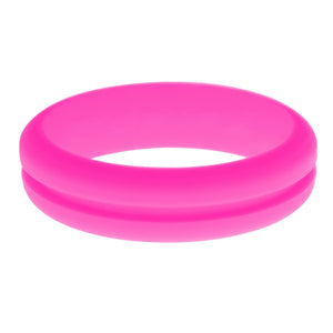 Womens Hot Pink Silicone Ring without Changeable Color Band