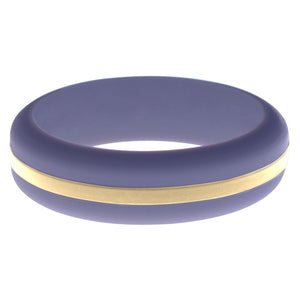 Womens Medium Purple Silicone Ring with Sand Changeable Color Band