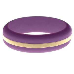 Womens Purple Silicone Ring with Sand Changeable Color Band