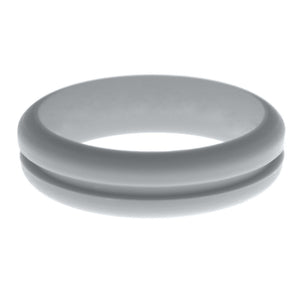 Womens Silver Silicone Ring without Changeable Color Band