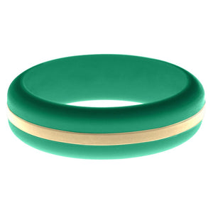Womens Teal Silicone Ring with Sand Changeable Color Band