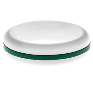 Womens White Silicone Ring with Dark Green Changeable Color Band