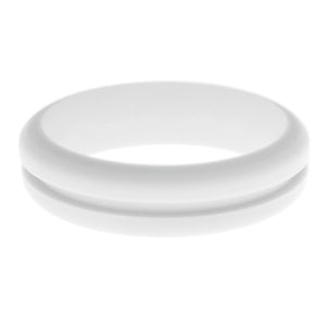 Womens White Silicone Ring without Changeable Color Band
